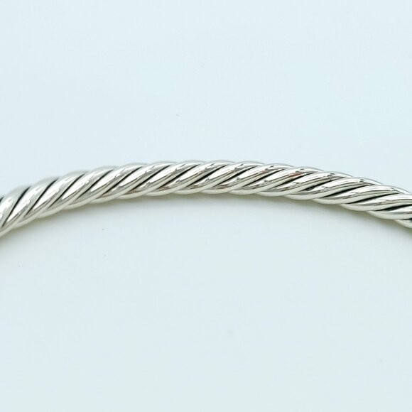 David Yurman Sterling Silver & 14k Gold 4mm Flex Amethyst Cable Bracelet 7inch - Picture 8 of 9